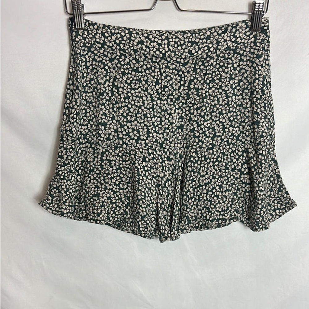 Floral Mini Skirt in Black and White